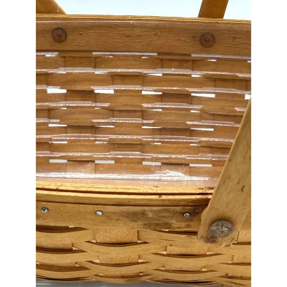 Vintage Longaberger Basket 1996 Handwoven Dresden Ohio Double Swing Handles